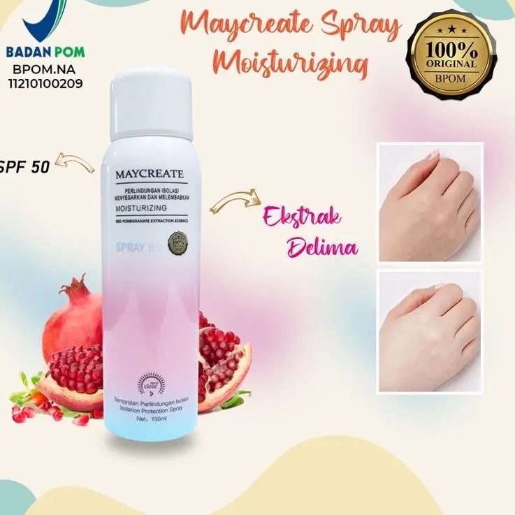 STORE TERPERCAYA ORIGINAL Stok baru BPOM Maycreate Spray Original 150ml / Maycreate Instan Skin Whitening / Kimberlin / Maycreate Gather Beauty / Spray Tabir Surya Pemutih Tubuh Badan Instan