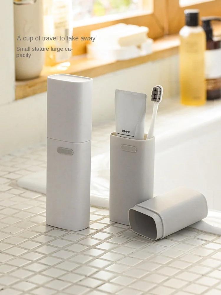 Product Introduction of Portable Travel Toothbrush Holder with Lid, Plastic Storage Box, School, Camping, Bathroom Accessories Organiser 1