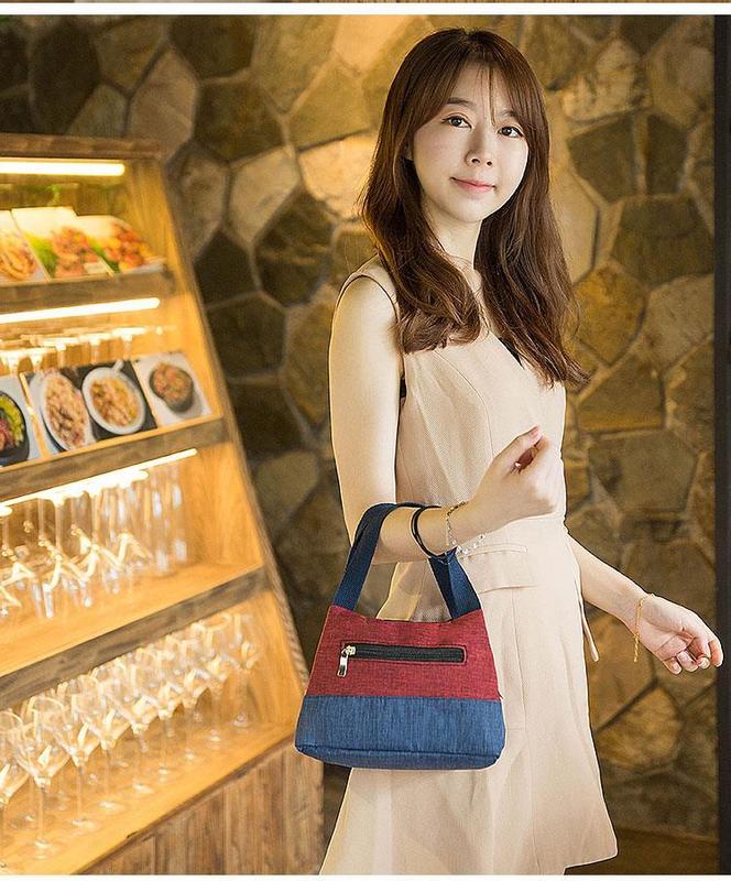 Product Introduction of Túi Nữ, Phong Cách Thường Ngày Vải Oxford Đã Giặt, Túi Ăn Trưa, Túi Messenger Đeo Vai, Túi Vải Bố Nhỏ Túi Xách Mini, Túi Xách Bag 7