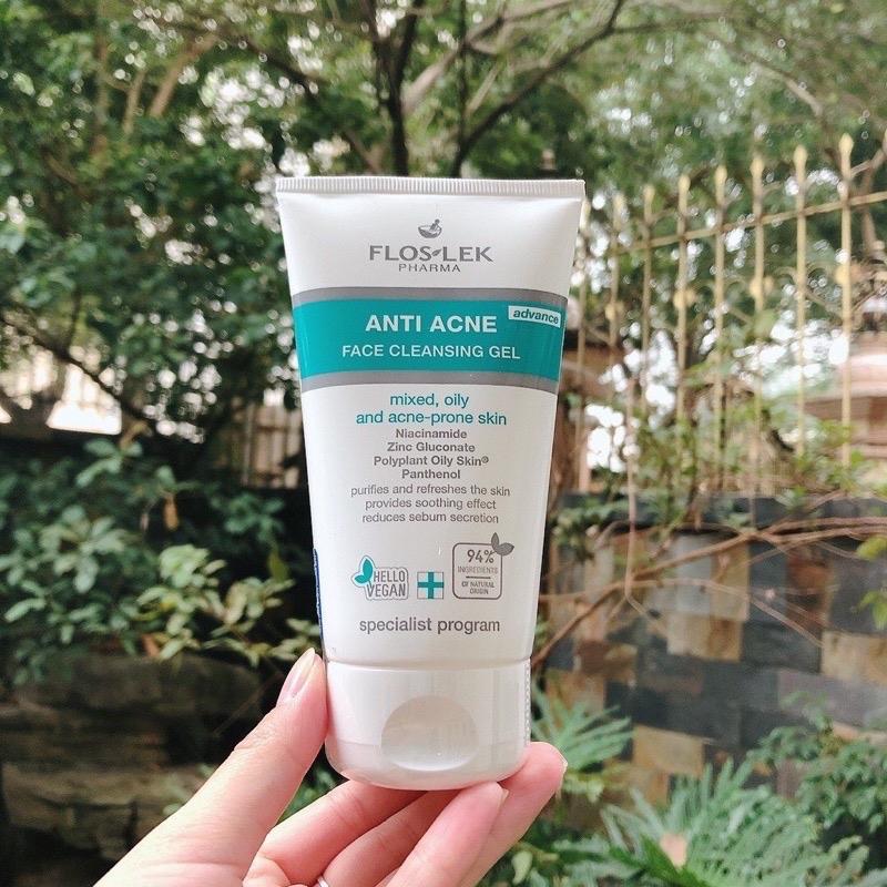 Floslek Pharma Gel Rửa Mặt Kháng Khuẩn Ngừa Mụn Antibacterial Face Cleansing Gel 125ml 1