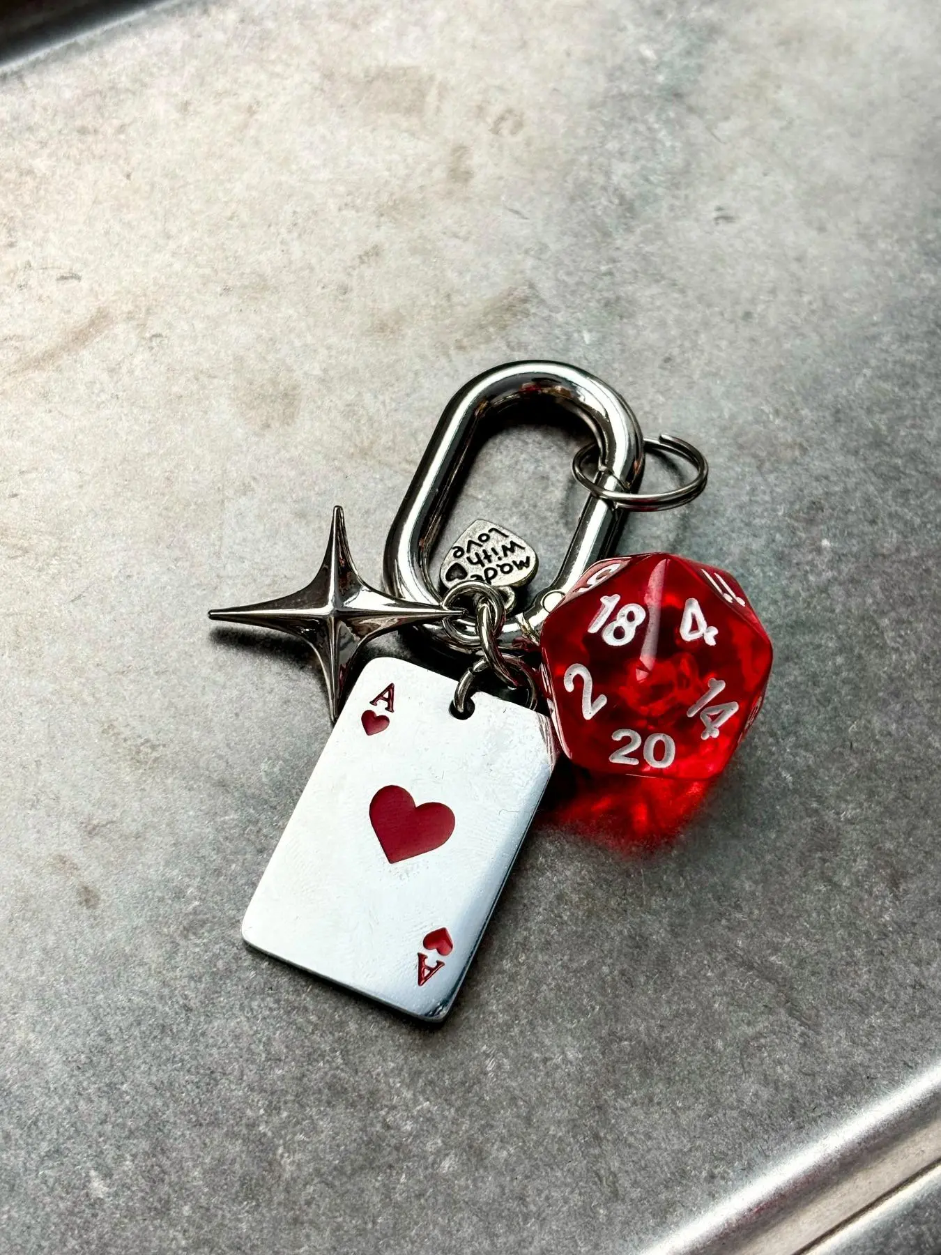 Dice & Poker Card Design Keychain, Casual Trendy Keychain for Car Keys for Women & Men, Fashion Accessories for Daily Use, Mother's Day Gift