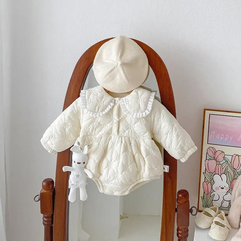 Quần Áo Trẻ Em Phong Cách Hàn Quốc, Onesie Mùa Thu Và Mùa Đông, Áo Jumpsuit Quần Trẻ Em Bé Áo Liền Quần Cotton Chần Bông, Thiết Kế Hình Thỏ, Thích Hợp Để Mặc Ngoài Trời, Phù Hợp Cho Bé Từ 1 Đến 10 Tuổi