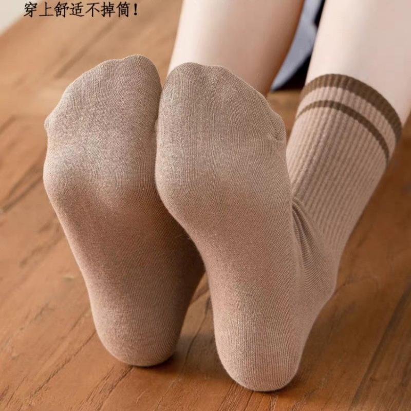 Tất Nữ Phong Cách Hàn Quốc, Sọc Maillard, Thiết Kế Đơn Giản, Độ Đàn Hồi Cao, Tất Nữ Thường Ngày Thoải Mái Và Thoáng Khí, Thích Hợp Cho Quần Áo Nữ 6