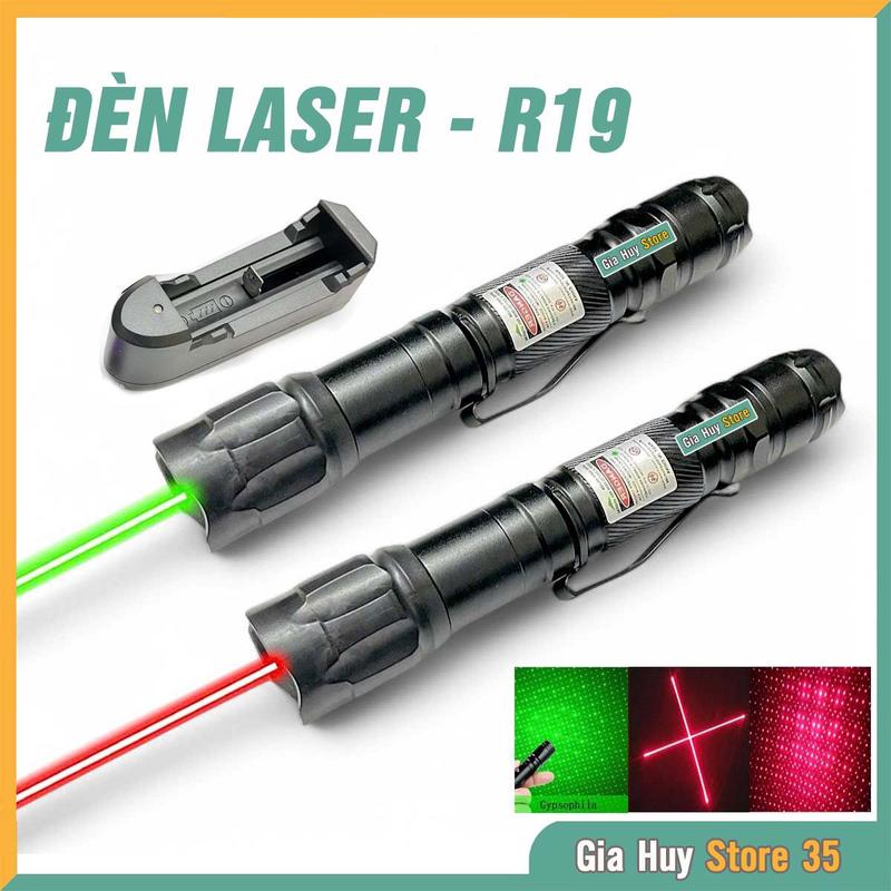  Đèn laze  bút laser mạnh R19 pin trâu tia Xanh  Đỏ đèn laser chiếu xa 2km 