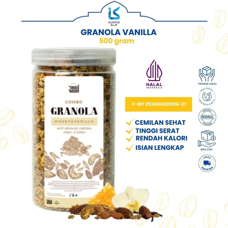 Granola Berry Kemasan Toples 500 gr Timur Tengah Oatmeal 1