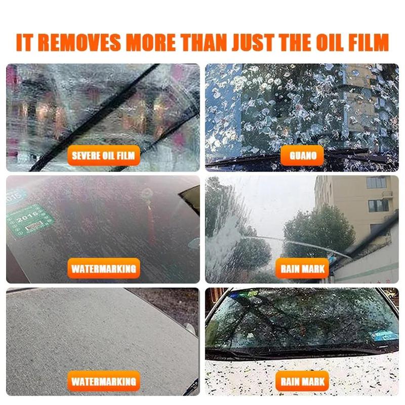 Product Introduction of Car Front Windshield Oil Film Cleaning Paste Strong Auto Glass Water Cleaning Agent Car Glass Cleaner Oil Film Remover 35