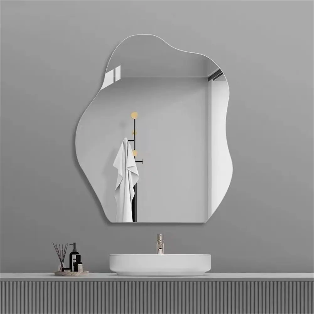 Bedroom Mirror Decorative Wall Mirror Luxury And Elegance Smooth Grinding Edge Interior Design Autohesion Mirror For Bedroom