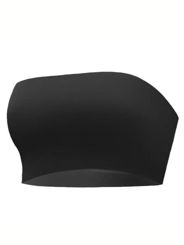 Women's Solid Wireless Strapless Bandeau Bra, Soft Comfortable Breathable Bra, Women's Lingerie for All Seasons 3