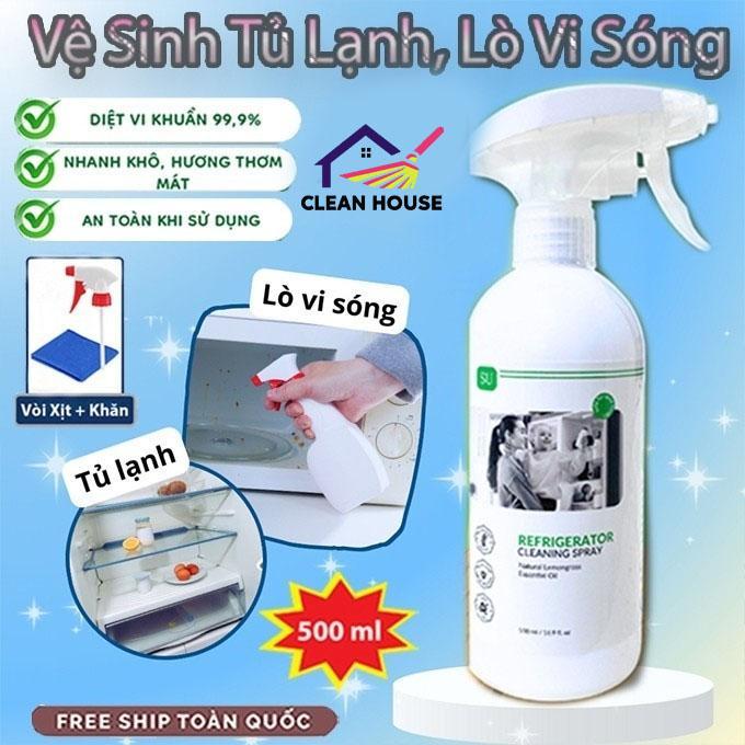  Chai xịt vệ sinh tủ lạnh lò vi sóng SU X5 Cleaner -  Làm Sạch khử mùi khử khuẩn hiệu quả - dung tích 500ml Nước Rửa Chén 