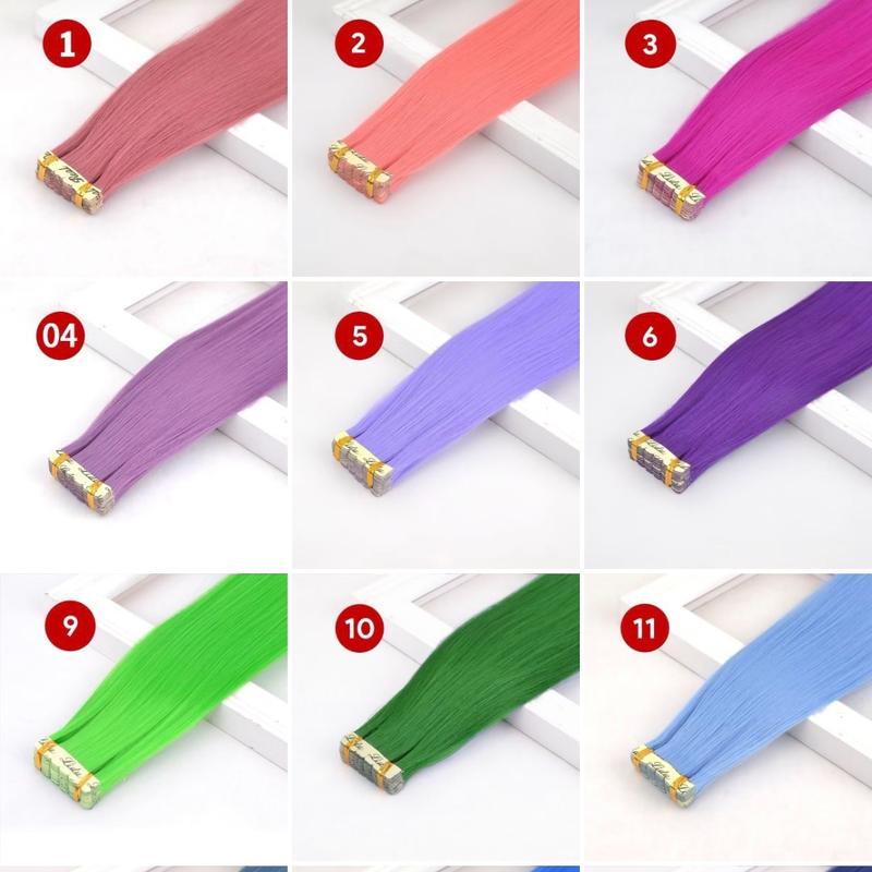 Light dán sợi tơ nhân tạo, 1 miếng xé ra 6 cọng, cố định trên đầu dc 2 tháng, gội ko rớt, dùng nước xiliton để gỡ keo Women Tóc Giả Wig