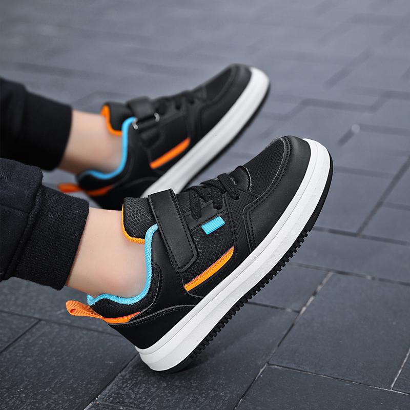 Product Introduction of Children Shoes Boy Sneaker Black White Leather Kids Casual Sneaker  Sports Tennis Shoes for Boy Girls 20