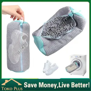 Laundry Bag Mesin Cuci untuk Sepatu Sneakers Washing Shoes Bag Microfiber Tebal Anti-Kerusakan dan Deformasi Cocok untuk Pembersihan yang Mudah dan Efektif