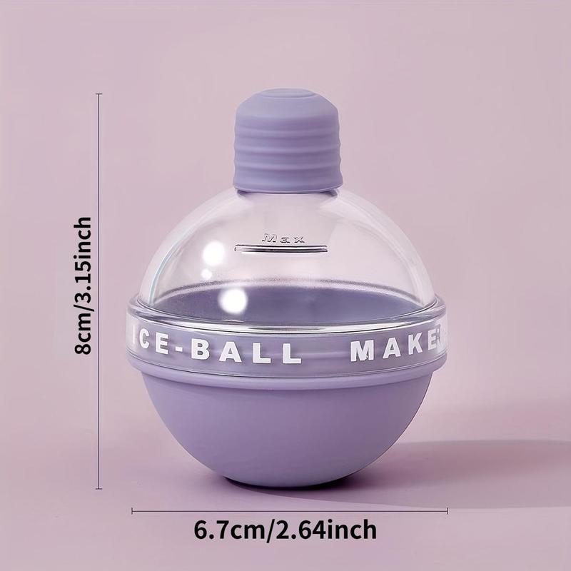 Silicone Ice Ball Maker, 4 Counts/set Round Ball Shaped Ice Ball Mold, Ice Ball Maker for Whiskey & Cocktail, Kitchen Accessories 1