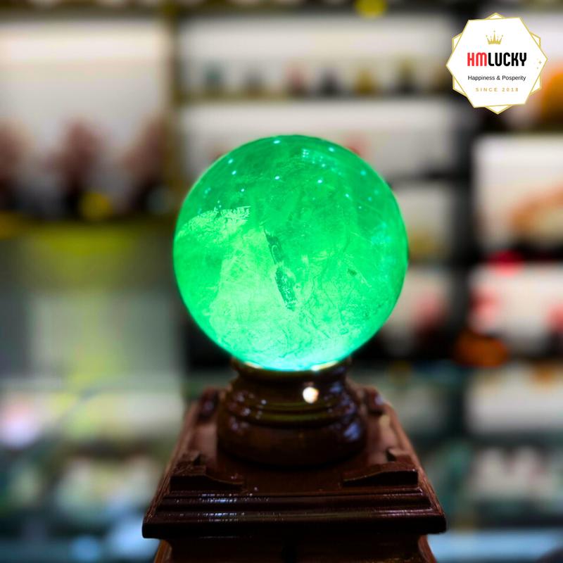 Product Introduction of Quả Cầu Đá Phong Thủy Flourite, Bi Cầu Đá Thạch Anh Xanh Tự Nhiên 100%, Nhiều Kích Cỡ (Tặng Đế Gỗ) 4