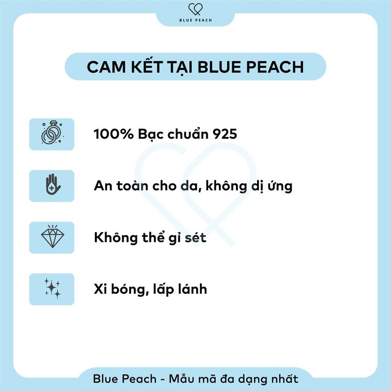 Lắc Tay Blue Peach Hoa 4 Cánh Đá Lấp Lánh LT571 4