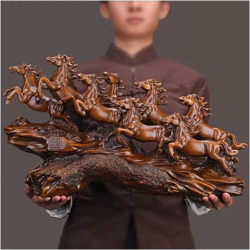 Tượng Gỗ Mã Đáo Thành Công Kích Thước Lớn 50*15*30cm Nặng 4,5kg