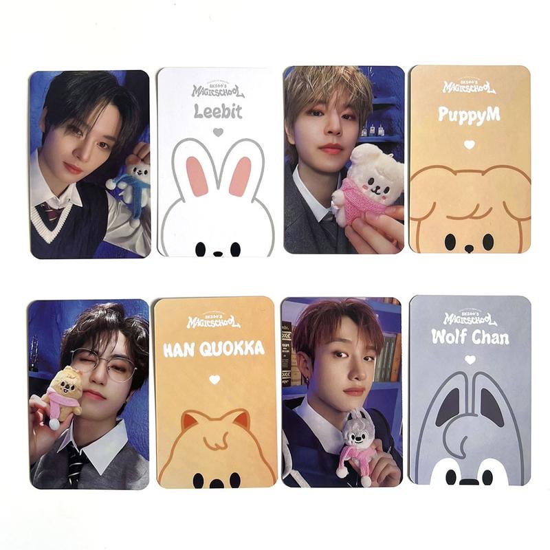 Straykids SKZOO Magicschool Pop Up Store & Cafe PhotoCards LEEKNOW CHANBIN HYUNJIN HAN FELIX SEUNGMIN I.N SKZOO Photo Cards 8 Per Set 2