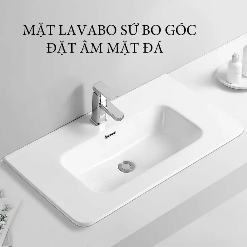 L.Hệ Freeship Mặt lavabo sứ Yamato nhiều kích thước men sứ Aqua phủ Ceramic kháng khuẩn - Bảo hành 10 năm 0