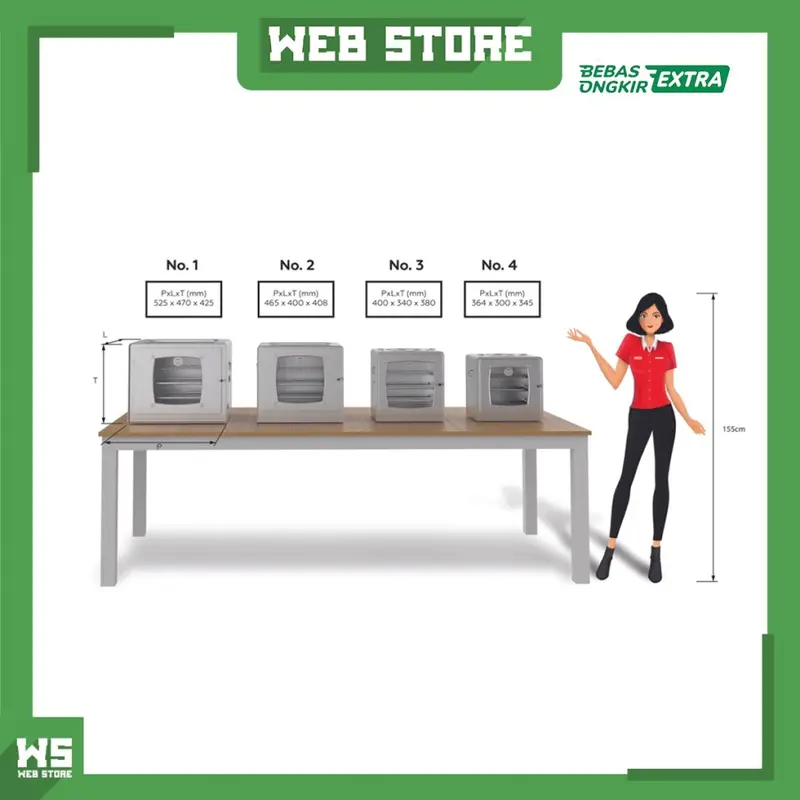 HOCK Oven Kompor Gas Tangkring Alumunium No 3 Panggangan Roti Kue Bolu Baking Pizza 3 Susun 6