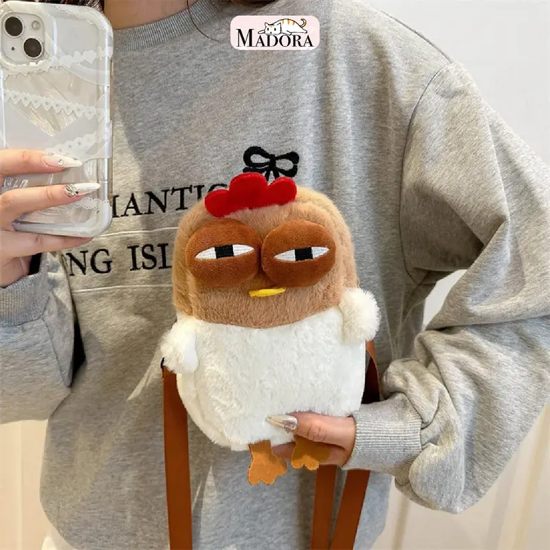 Madora Tas Selempang Anak Sling Bag HP Gadget Crossbody Shoulder Bag Cikin Rooster Lucu Mata Bengkak 7