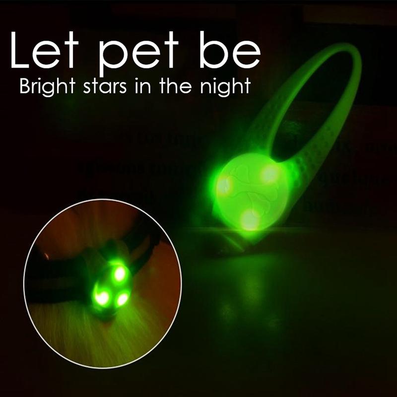 Product Introduction of Pet Dog Puppy Collar Necklace Led Collar Pendant Pet Safety Flashing Glow Light Blinking Soft Silicone Hanging Decoration Pet 18