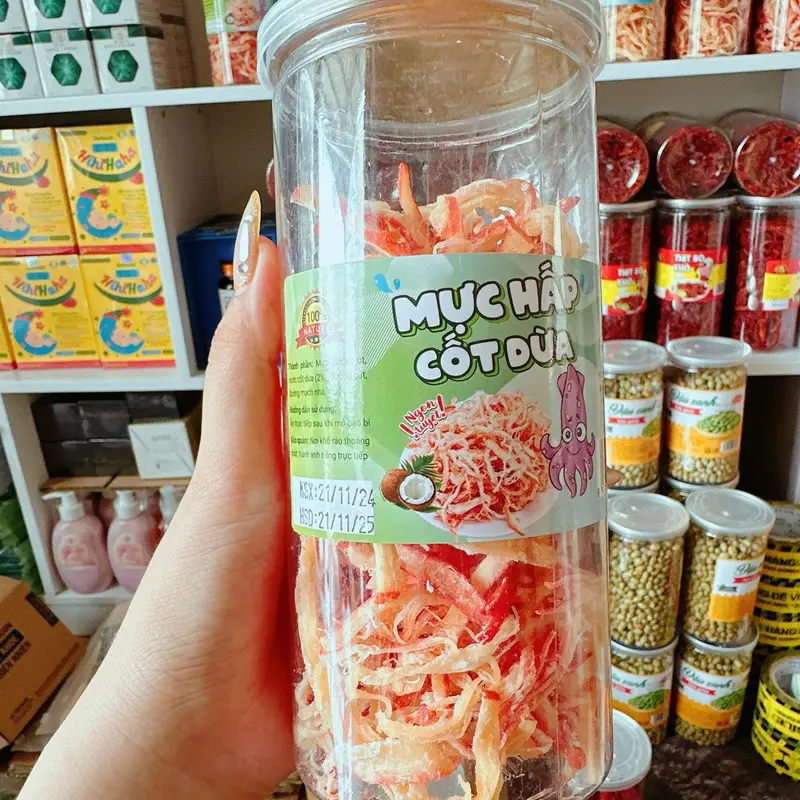 Combo 3 món ( Khô gà , khô bò , mực hấp cốt dừa ) Ăn Vặt 4