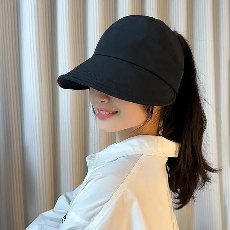 Wide Brim Sun Hat with Ponytail Hole, Foldable, Cotton, Adjustable FURTALK Womens Sun Hat Beach Summer Wide Brim UPF 50+  main image 4