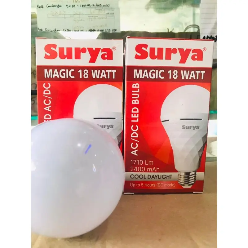 Lampu Led Emergency Otomatis Nyala Mati Lampu Surya Magic LED 18 W / 12 W/9 W 2