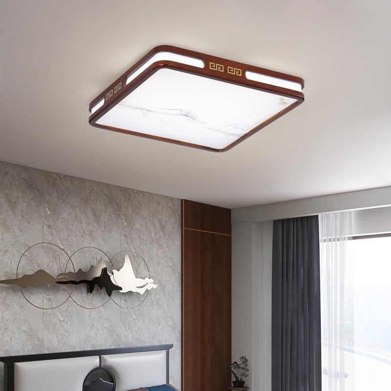 Đèn Trần Phòng Khách Phong Cách Trung Quốc Mới, Chất Liệu Gỗ Nguyên Khối Đèn LED Siêu Mỏng, Màu Sáng Bạch Dương Và Sồi, Thích Hợp Cho Đèn Phòng 1