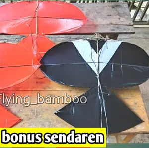 Layangan manukan 80cm mudah terbang bonus sendaren Anak Benang