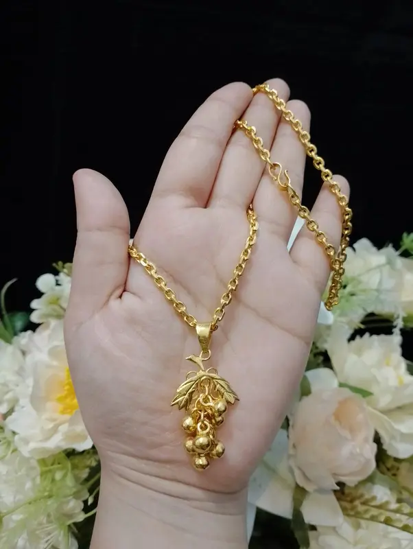 Kalung Anggur Daun Super Cantik Aksesoris Elegan 3