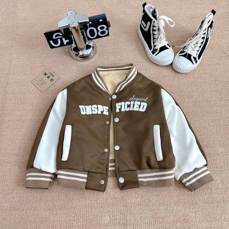 Áo khoác bomber chữ UN chất nỉ ép 2 da lót lông size 8-26kg