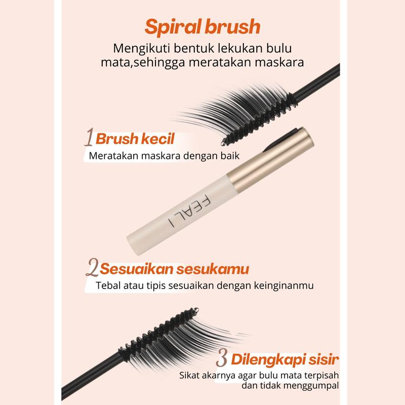 Product Introduction of 【BPOM】FEALI Mascara Waterproof Long Lasting Volumizing Eye Lash Makeup / Maskara Tahan Air Hitam Kosmetik 26