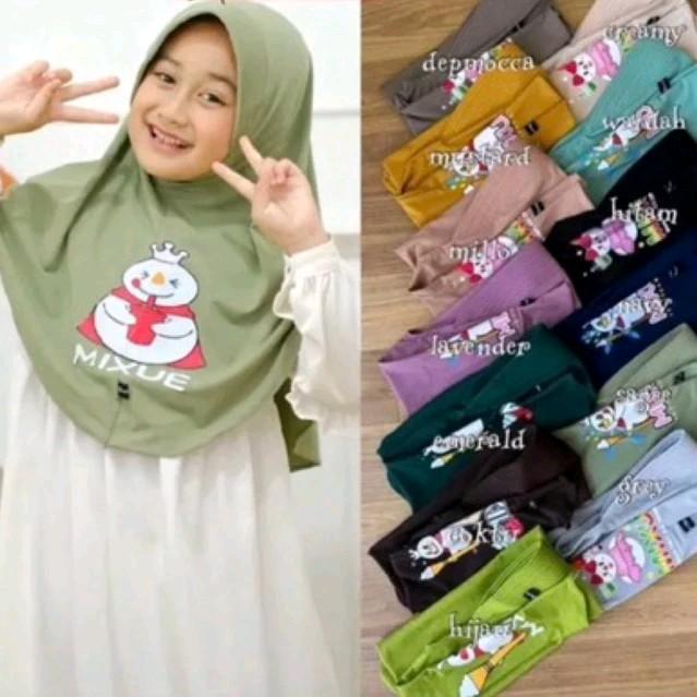 (50rb DAPAT 4 PCS) HIJAB ANAK MIXUE BISA RIQUES WARNA 0