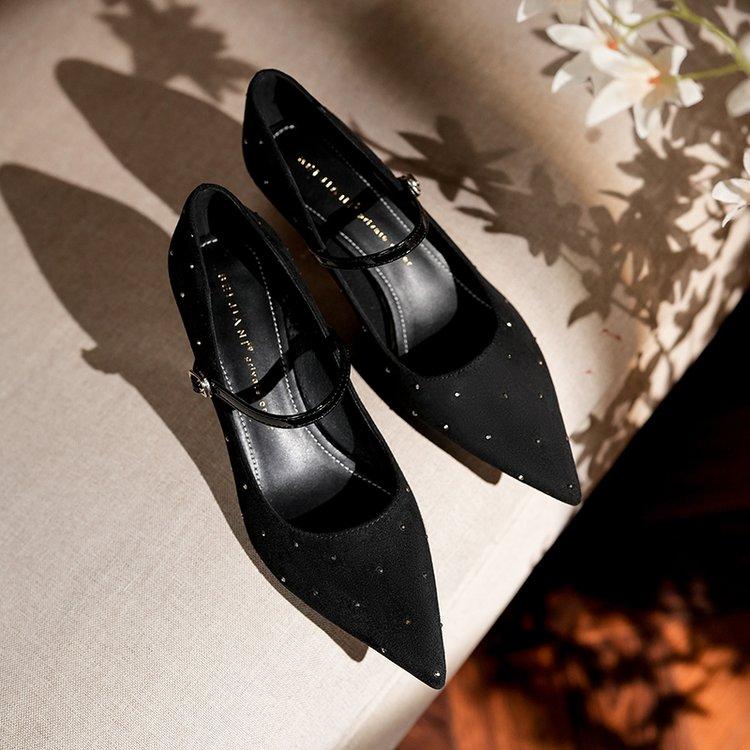 Product Introduction of Sexy women's high heels Pointed rubber buckle 27