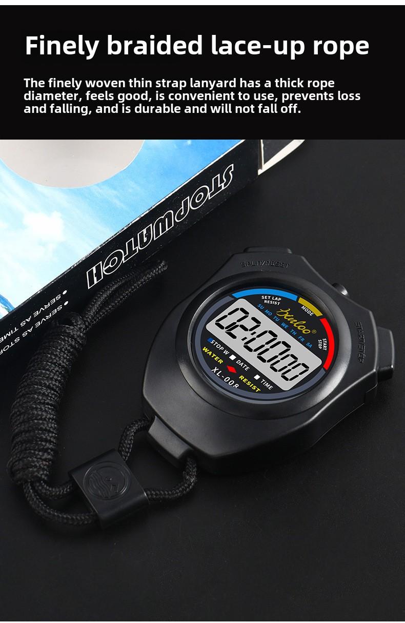 Product Introduction of Electronic stopwatch timer race students running professional gym training sports trainer sports code watch 12