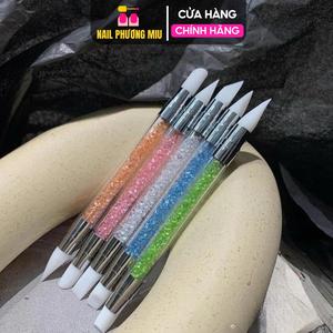 Bút Silicon Đa Năng 2 Đầu Nặn Hoa Nặn Thú Chà Tráng Gương Miết Sticker Nail Nữ Women