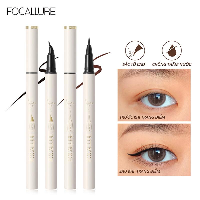 Bút Kẻ Mắt Nước FOCALLURE Siêu Mịn Khô Nhanh Chống Thấm Nước Lâu Trôi 0.6g Nữ Trang Điểm Nữ Cosmetic Mỹ Phẩm