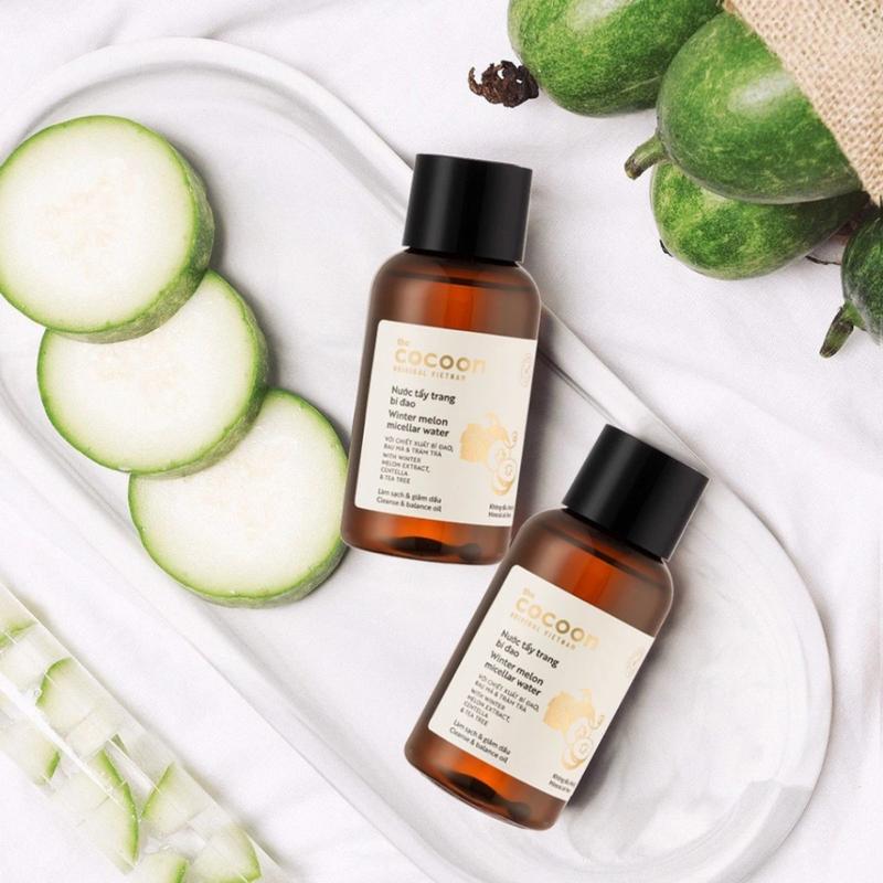 Nước tẩy trang bí đao Cocoon Winter Melon Micellar Water dịu nhẹ , sạch sâu , giảm dầu hiệu quả 50ml 8