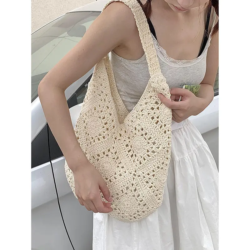 Túi Dệt Nghệ Thuật, Dành Cho Nữ, Thời Trang Mới 2024, Phong Cách Tendy Mori Girl, Làm Bằng Rơm, Dung Lượng Lớn, Thích Hợp Cho Kỳ Nghỉ, Totes, 2024