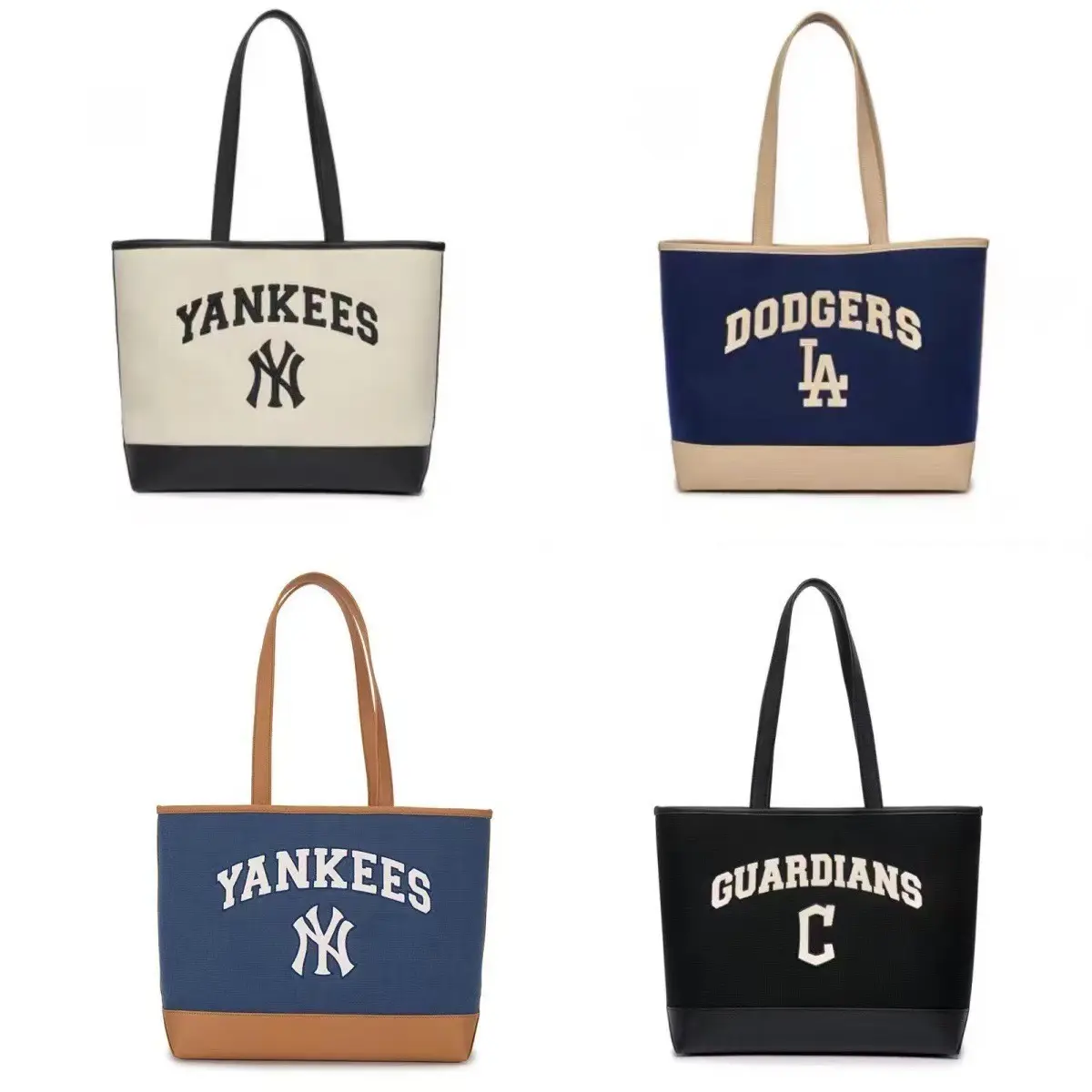 Túi Tote MLB, Hàng Mới Về Trong Kho, Dành Cho Nữ, Thời Trang, Dung Tích Lớn, Nhẹ, Màu Tương Phản, Túi Đeo Vai Cầm Tay Thiết Kế New NY Yankees, 2025 Hàng Mới Về