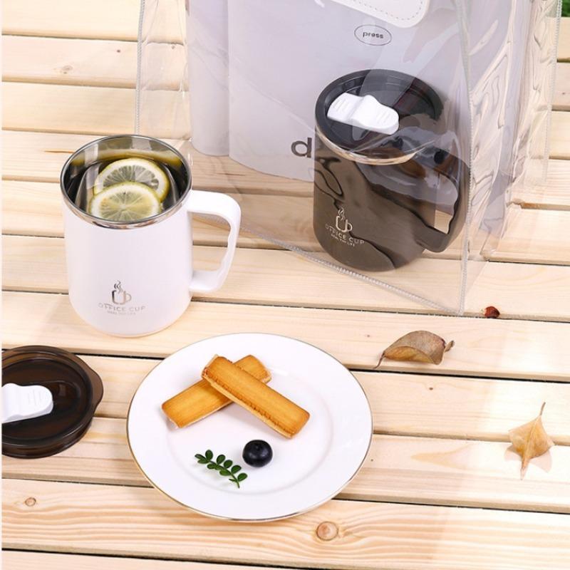Product Introduction of Stainless Steel Double Wall Insulated Coffee Mug, 500ML Vacuum Insulated Coffee Cup, Modern Office Drinking Cup, Drinkware for Home Office Use 3