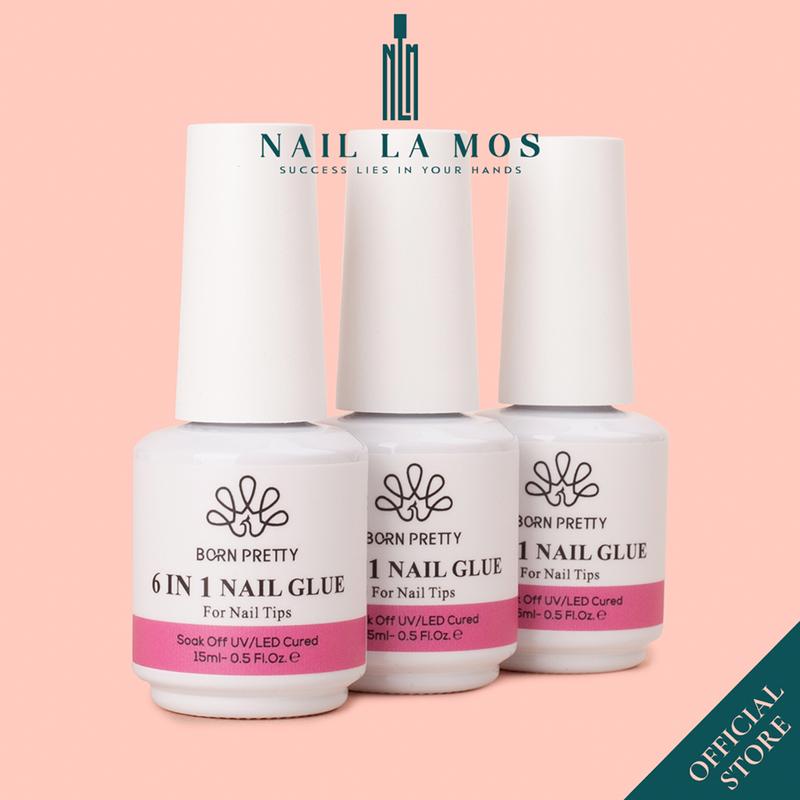Gel đa năng 6in1 Born Pretty chính hãng 15ml - Sơn gel liên kết 6 trong 1 base, nối úp cứng móng, top loang, top coat