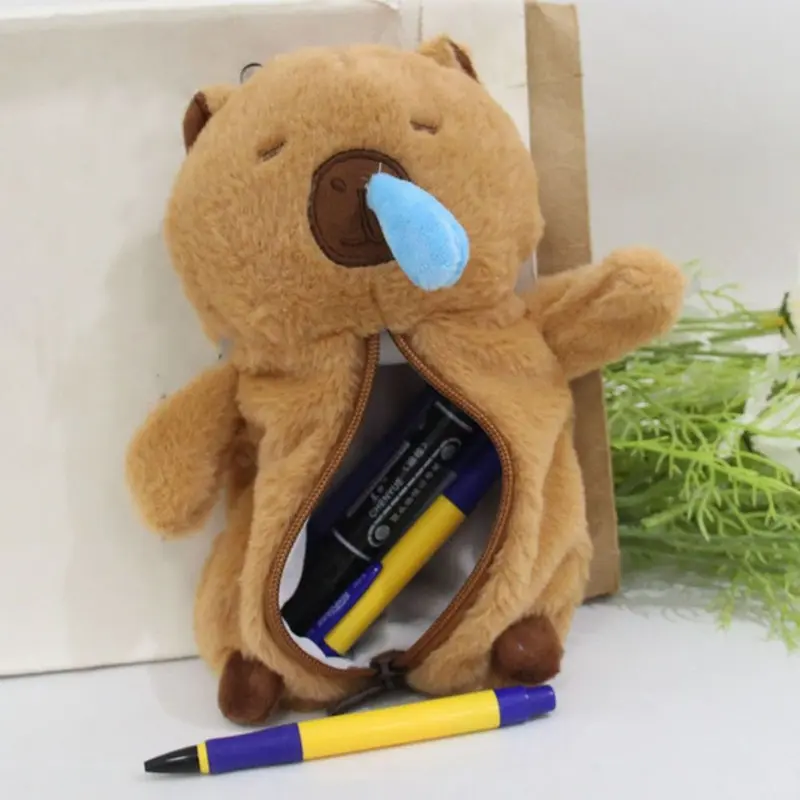 Túi Đựng Bút Nhồi Bông Thiết Kế Hoạt Hình, Đồ Chơi Capybara, Túi Lưu Trữ Dung Tích Lớn, Hộp Đựng Bút Chì Đa Chức Năng, Thích Hợp Cho Học Sinh 4