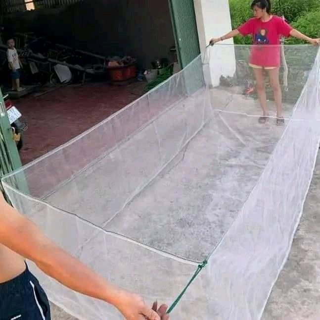  Tráng lưới mắt 2li kích thước 4×2×1 chuyên nuôi ốc tôm cá ếch Đi Câu Bắt Cá Fishing Câu Cá 