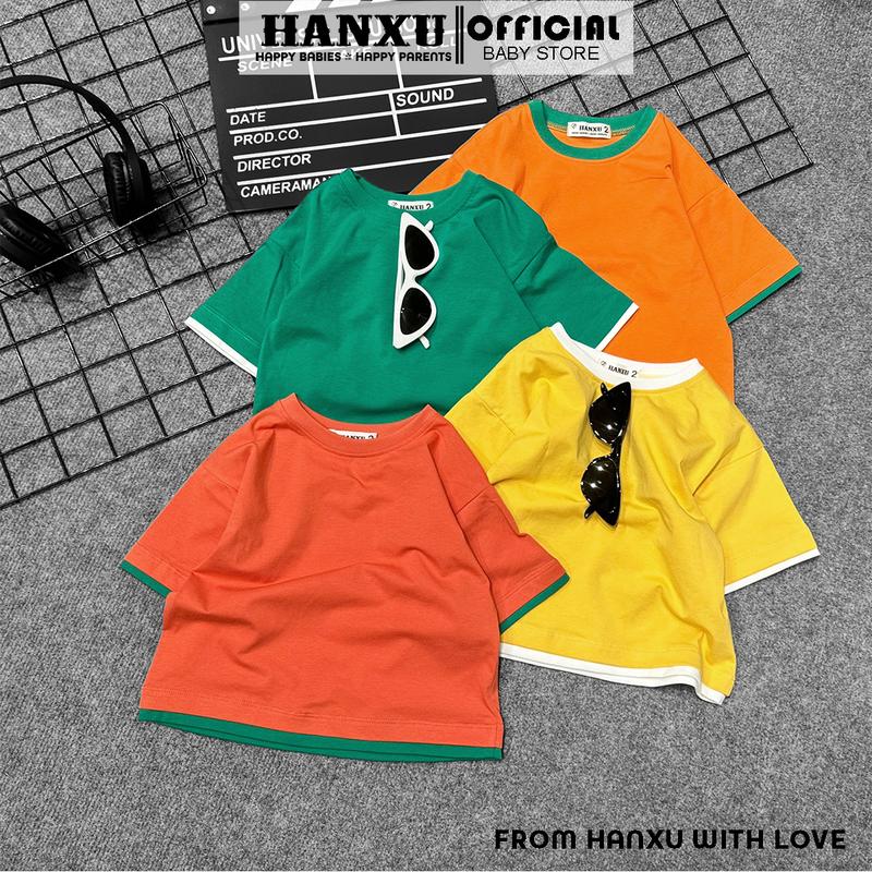 Product Introduction of Áo Phông Cộc Tay Bé Trai Lé Màu Cực Yêu Hanxu, Áo Phông Áo Thun Bé Trai Mùa Hè Hanxu 5