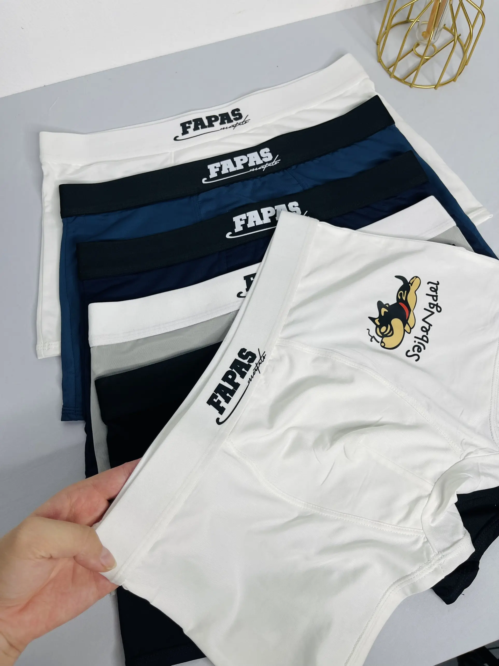Combo 5 Chiếc Quần Boxer Cún Con quần sịp xì đùi Nam Thun Lạnh co dãn thoáng mát quần lót kháng khuẩn