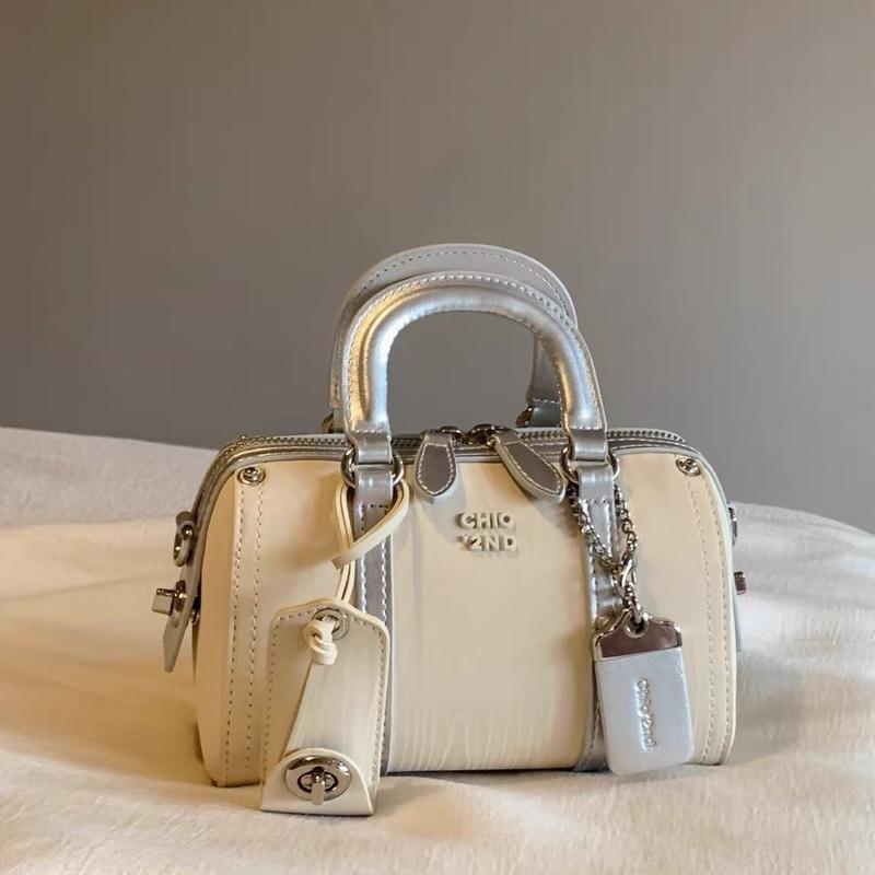 Túi trống CHIO quai xách size 20cm Bag Nữ Da Nhung 7
