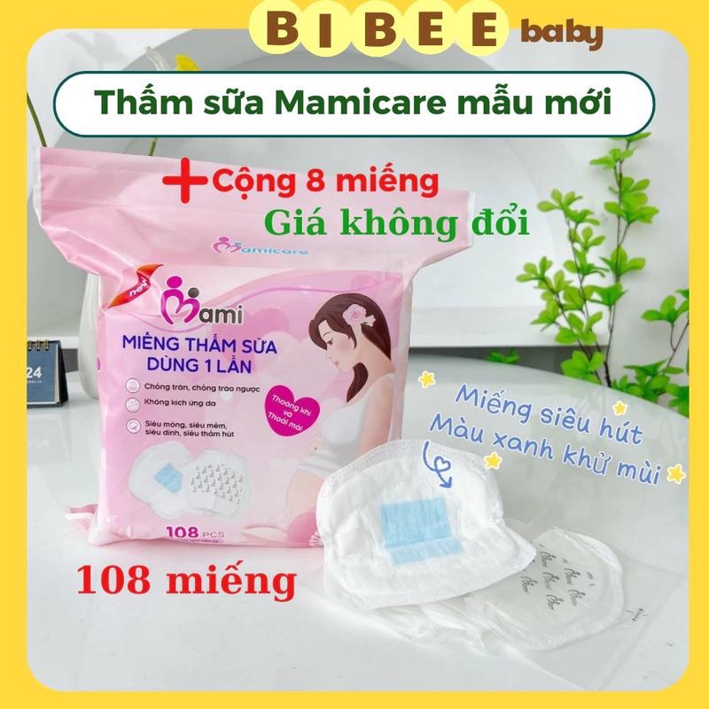 Miếng lót thấm sữa Mamicare túi 108 miếng tiện lợi cho mẹ