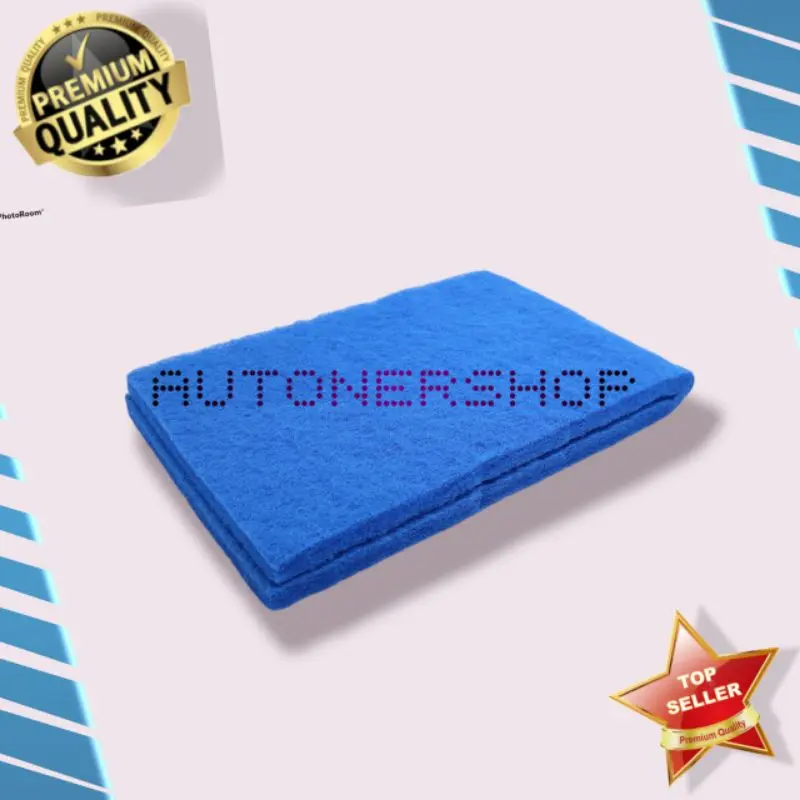 Blue wool filter kapas spons busa biru filter aquarium kolam 25cmX10cm